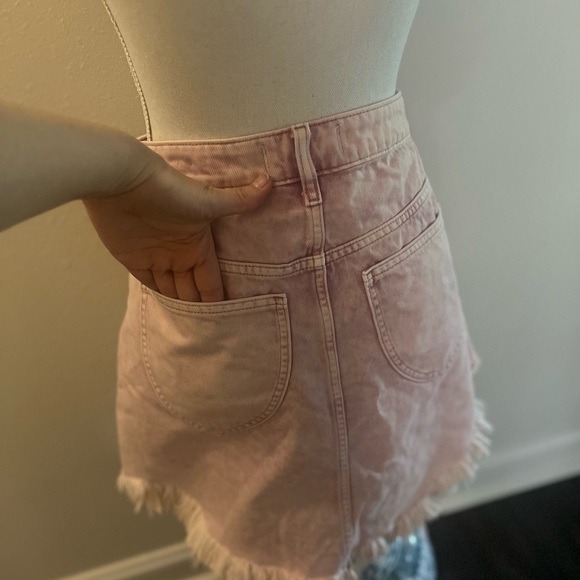 Free People Pink Denim Skirt - Picture 9 of 10